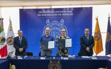 UMSNH impulsa una política de vinculación, cooperación y proyección global; Yarabí Ávila signa carta intención con AOMA