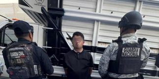 GC detiene a sujeto armado y en posesión de hidrocarburo robado, en Huandacareo