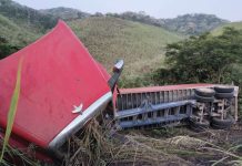 Tractocamión se sale del camino en la autopista Siglo XXI; su chofer ileso