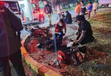 Choque de motocicletas deja 2 heridos, sobre la Calzada Benito Juárez