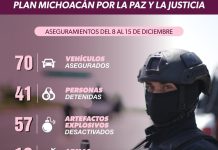 Aseguradas 41 personas, 10 armas y 57 artefactos explosivos en 8 días: SSP