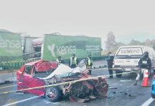Automovilista muere tras fuerte choque por alcance en la autopista Siglo XXI