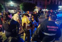 Mujer resulta lesionada por cohetón durante peregrinación en Morelia