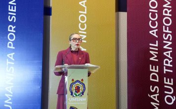 Excelencia académica: el alma de la Universidad Michoacana; Yarabí Ávila rinde Tercer Informe de Actividades