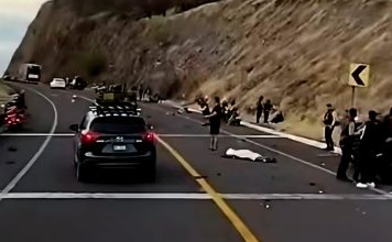 #Video | Muere pareja del club de motociclistas “Los Cuerudos de Apatzingán”, tras accidente en la autopista Siglo XXI