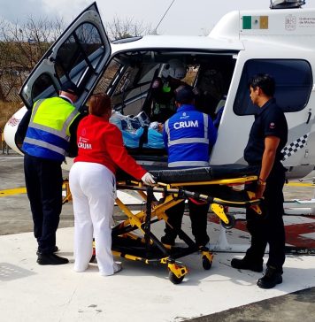 SSM y SSP coordinan traslado aeromédico de joven herido en accidente de moto