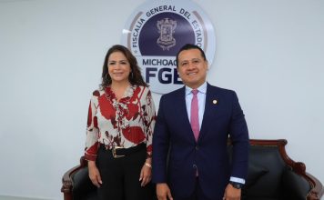 Fabiola Alanís se reúne con Fiscal Carlos Torres Piña y diputados locales para fortalecer Plan Michoacán por la Paz y la Justicia