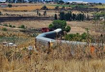 Se registra descarrilamiento parcial del tren en el municipio de Maravatío