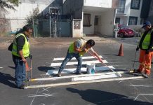 Gobierno de Morelia realiza acciones de balizamiento en distintas colonias de la ciudad