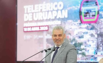 El 18 de abril se inaugurará el teleférico de Uruapan: Bedolla