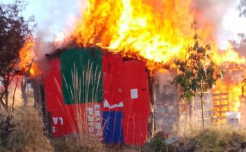 #Video | Arde choza en la colonia San Isidro Itzícuaro, Morelia