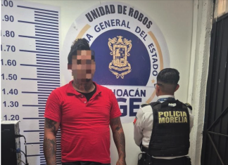 Policía Morelia detiene a masculino por robo a Farmacia Guadalajara en Villas del Pedregal