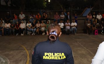 Policía Morelia promueve cercanía con habitantes de Lomas de Santiaguito