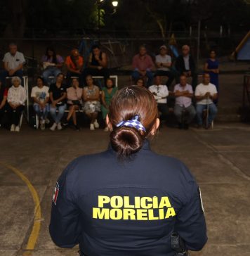 Policía Morelia promueve cercanía con habitantes de Lomas de Santiaguito