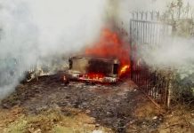 Hallan a hombre calcinado dentro de camioneta quemada en la región de Salvador Escalante