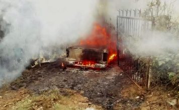 Hallan a hombre calcinado dentro de camioneta quemada en la región de Salvador Escalante