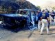 Hallan calcinada la camioneta de Rogelio Portillo, director del Bienestar de Huetamo; no hay rastro de él