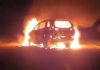 #Video | Sujetos armados incendian camioneta sobre la carretera Zacapu-Erongarícuaro