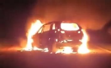 #Video | Sujetos armados incendian camioneta sobre la carretera Zacapu-Erongarícuaro