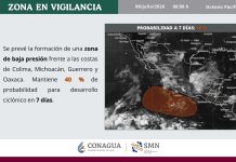 Conagua Michoacán mantiene atención en la costa michoacana ante posible canal de baja presión