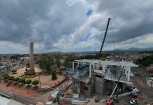 Avanzan obras del Morebús en Tres Puentes con reducción de un carril en el paso superior ferroviario