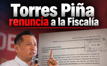 Carlos Torres Piña presenta renuncia a la FGE y abre nueva etapa en su trayectoria de servicio público