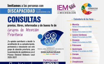 IEM invita a personas con discapacidad de todo Michoacán a participar en consulta virtual